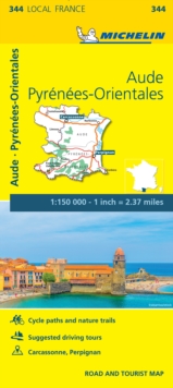 Aude, Pyrenees-Orientales - Michelin Local Map 344 : Map, Sheet map Book Aude, Pyrenees-Orientales - Michelin Local Map 344 : Map, Sheet map Book